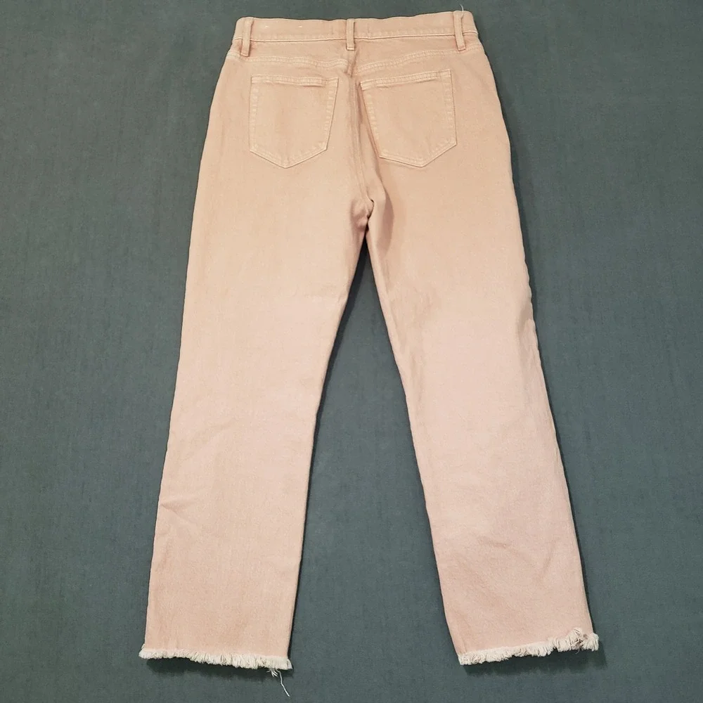 Ann Taylor Loft‎ Jeans Womens Size 2 High Waist Straight Crop Pink